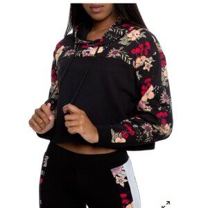 PUMA Floral Cropped Hoodie XL
